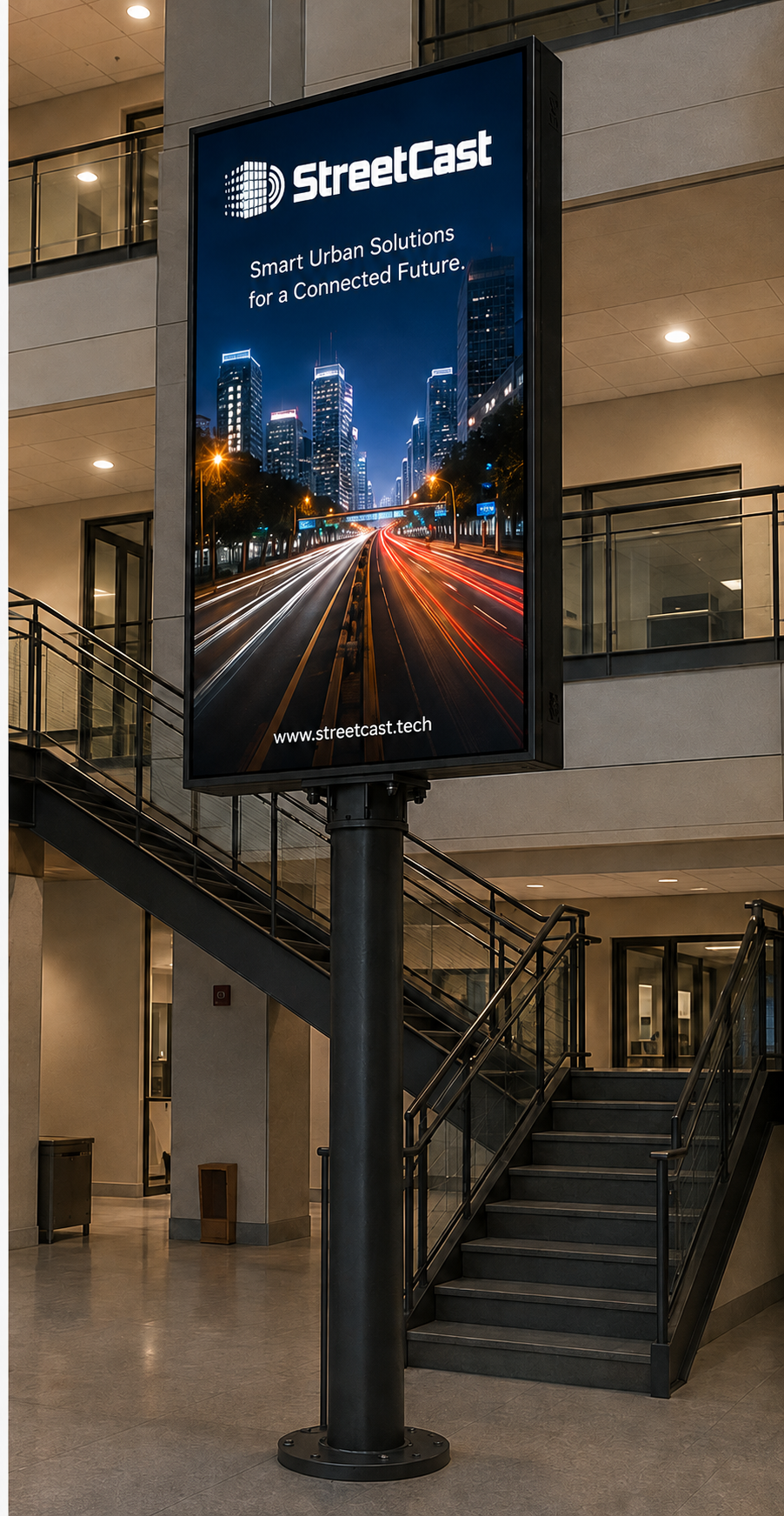Pole Mounted LED display mounting figure